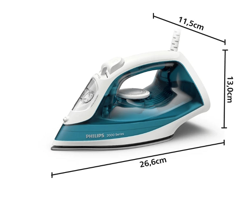 Philips 2000 Series DST2010/20 | Steam Iron | 2000W | Lightweight | Kills 99.9% Bacteria