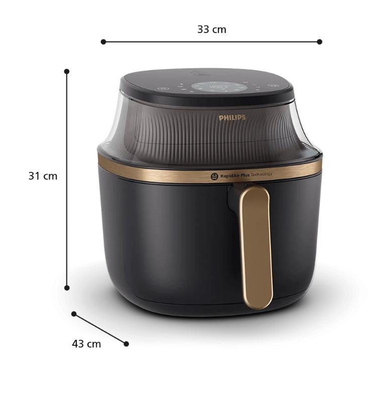 Philips 3000 Series NA332/09 | Airfryer 6.2L | 16 Functions | RapidAir Plus | Cooking Window