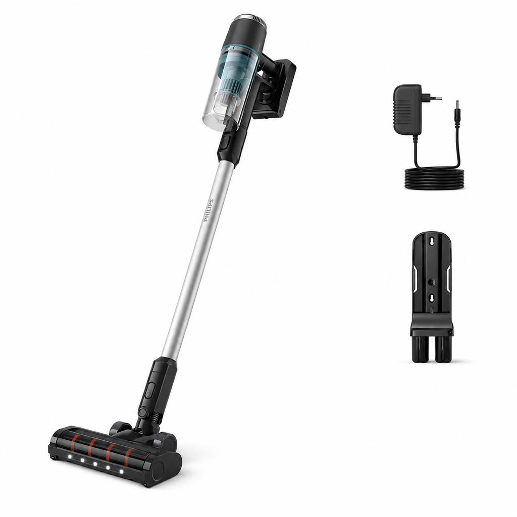 Philips 3000 Series XC3031/61 | Cordless Vacuum | LED Nozzle | 60 Min Runtim