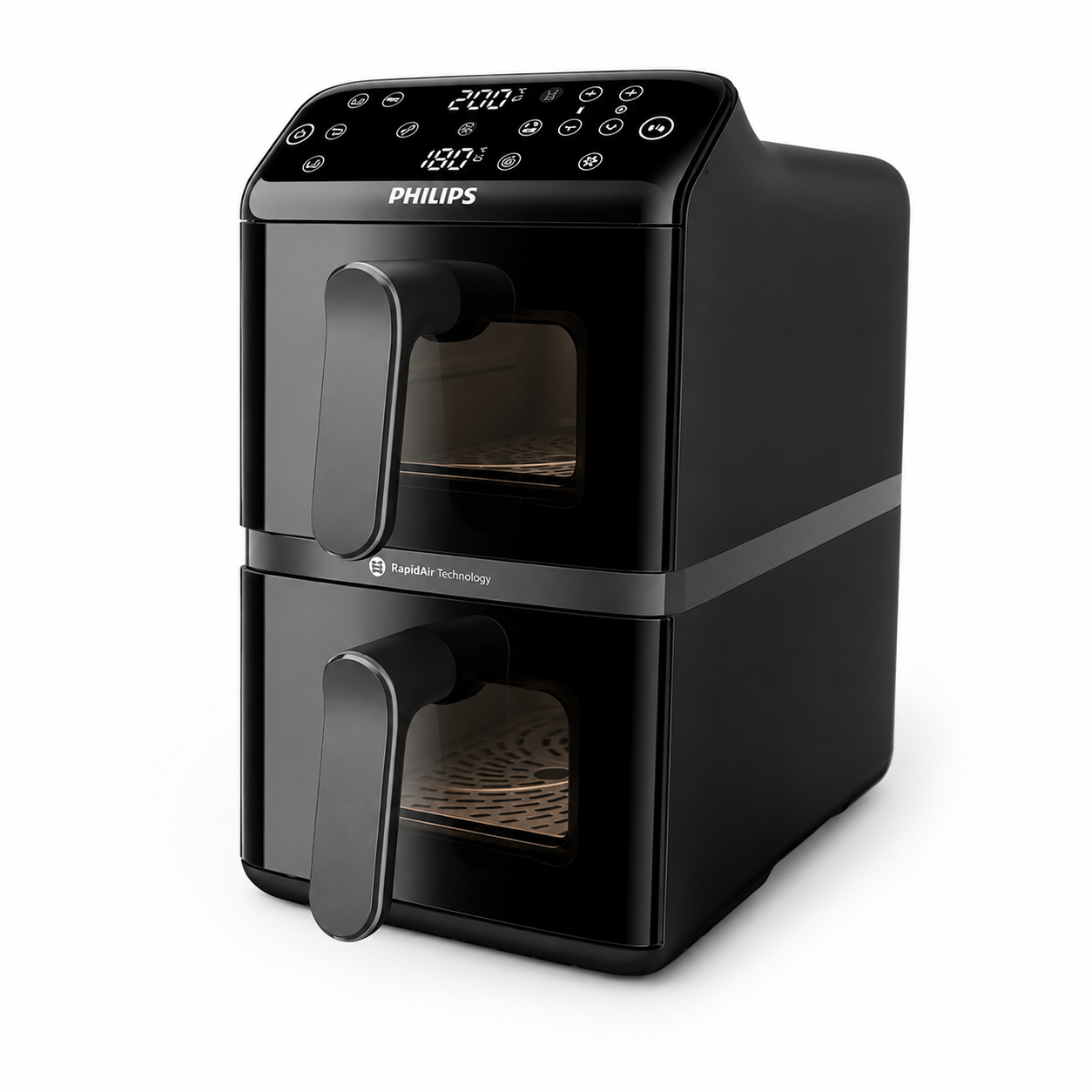 Philips 4000 Series NA460/09 | Dual Basket Airfryer | 10L | RapidAir | 45% Less Space