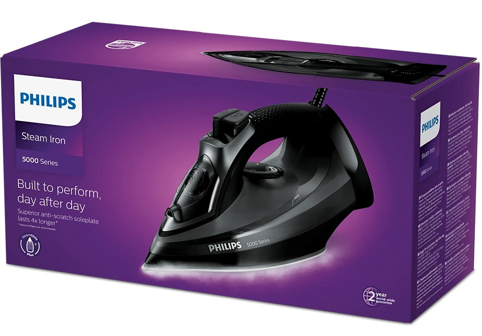 Philips 5000 Series DST5040/86 | Steam Iron | 2600W | SteamGlide Plus | 200g Boost