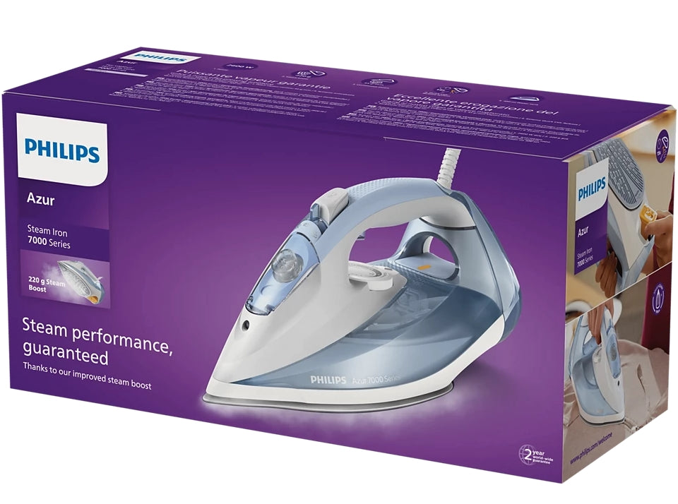 Philips 7000 Series DST7011/26 | Steam Iron | 2600W | SteamGlide Plus | 220g Boost