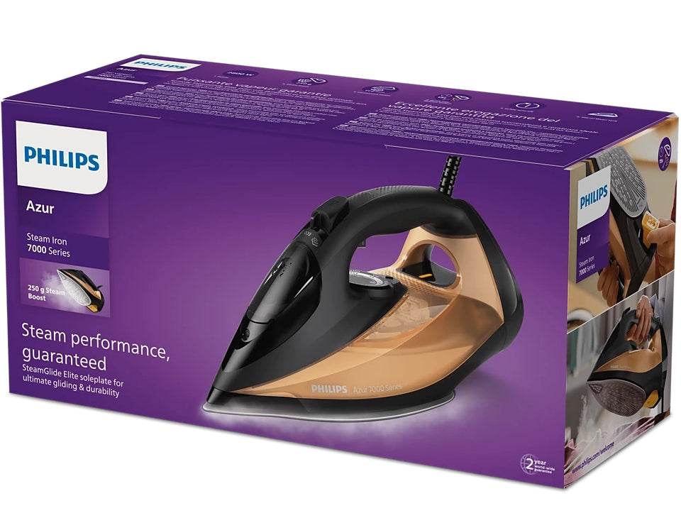 Philips 7000 Series DST7040/86 | Steam Iron | 2800W | SteamGlide Elite | 250g Boost