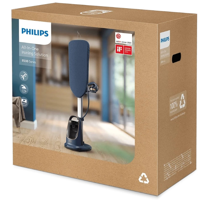 Philips All-in-One 8500 Series AIS8530/26 | Steam Iron Station | 90g/min | OptimalTEMP | 1.2L Tank